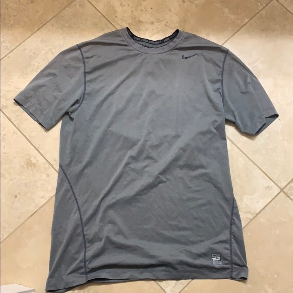 Nike Pro Combat T-Shirt Grey Men’s Large